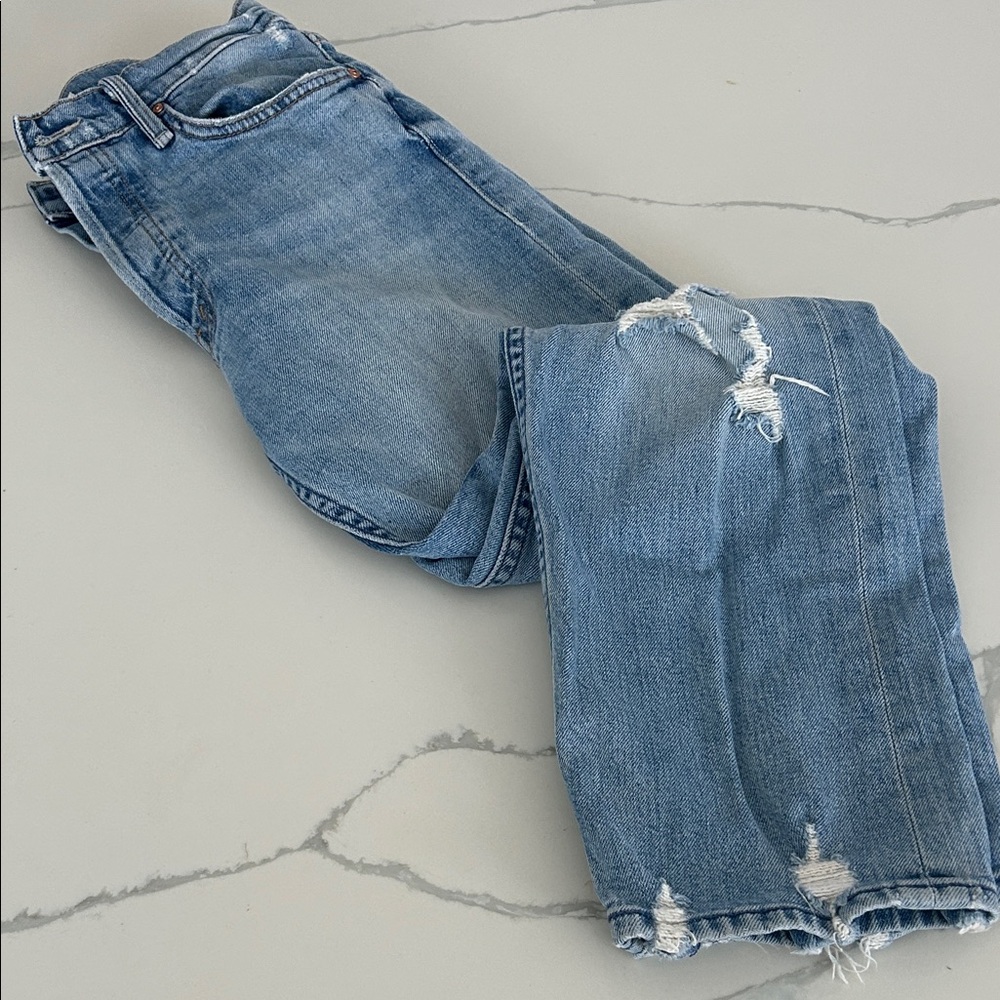 MOTHER Light Blue Straight Leg Jeans